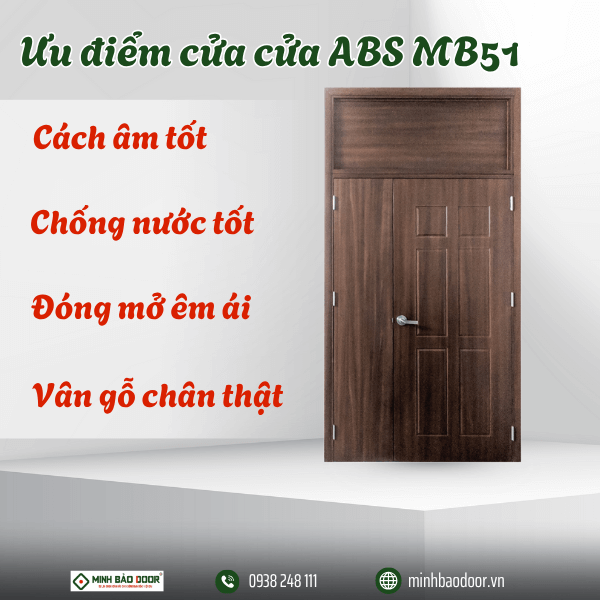 Ưu điểm của cửa 2 cánh ABS Hàn Quốc MB51