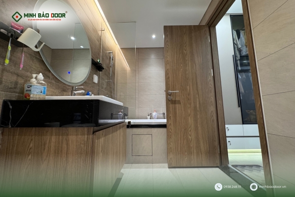 Thi công vách tắm kính tại căn hộ Tân Phú