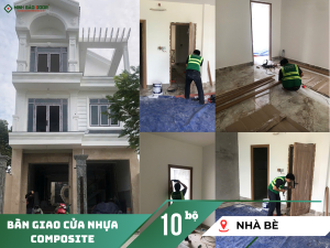 Thi công 10 bộ cửa gỗ nhựa composite tại Nhà Bè | CĐT: anh Nam