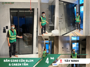 Bàn giao 4 bộ vách tắm kính slim tại Tây Ninh | CĐT: chị Trang