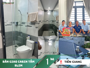 Thi công cabin tắm kính tại Tiền Giang | CĐT: chị Ngân