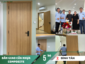 Thi công 5 bộ cửa gỗ nhựa composite tại Bình Tân | CĐT: anh Linh