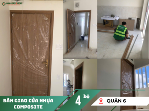 Thi công 4 bộ cửa nhựa composite tại quận 6 | CĐT: anh Thành