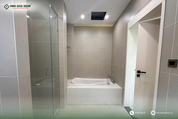 thi công cabin tắm slim cho biệt thự