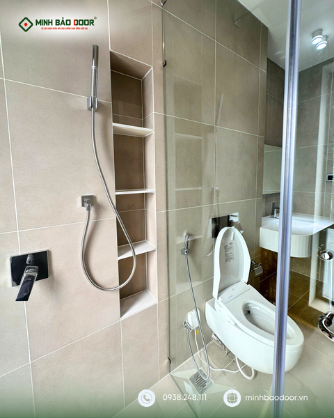 thi công cabin tắm slim cho biệt thự