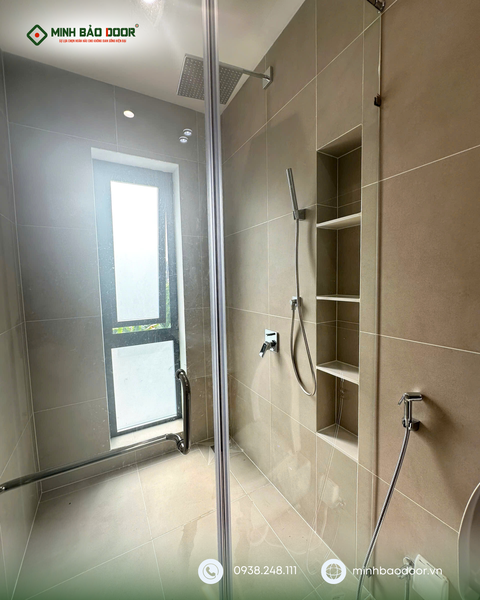 thi công cabin tắm slim cho biệt thự