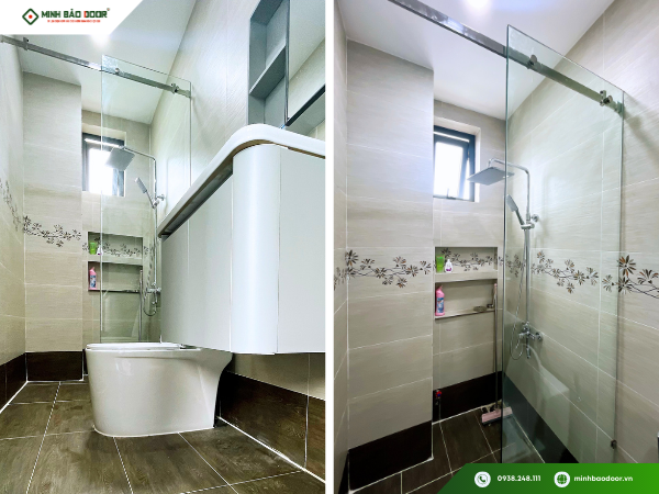 Bàn giao 2 bộ vách tắm kính tại Đồng Tháp