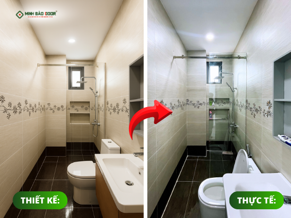 Bàn giao 2 bộ vách tắm kính tại Đồng Tháp