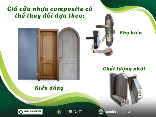 Giá cửa nhựa composite thay đổi dựa theo một số yếu tố