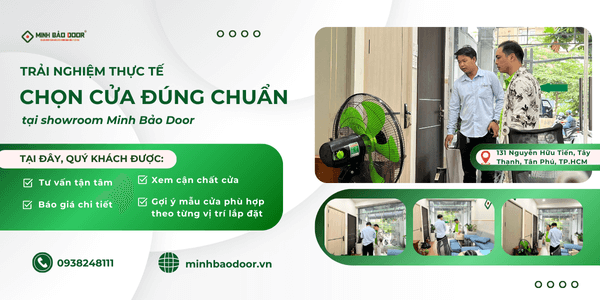 Trải nghiệm dịch vụ tư vấn và báo giá tại showroom Minh Bảo Door